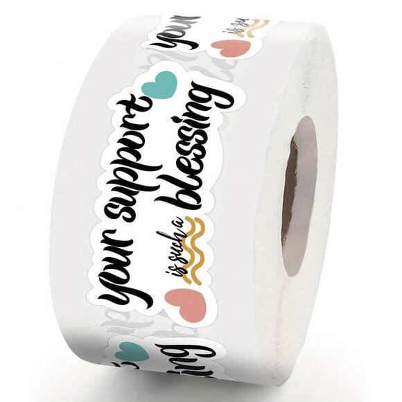 50 Faith Spring Blessing Thank You Stickers 2" - Picture 3 of 3